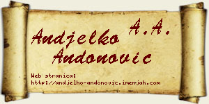 Anđelko Andonović vizit kartica